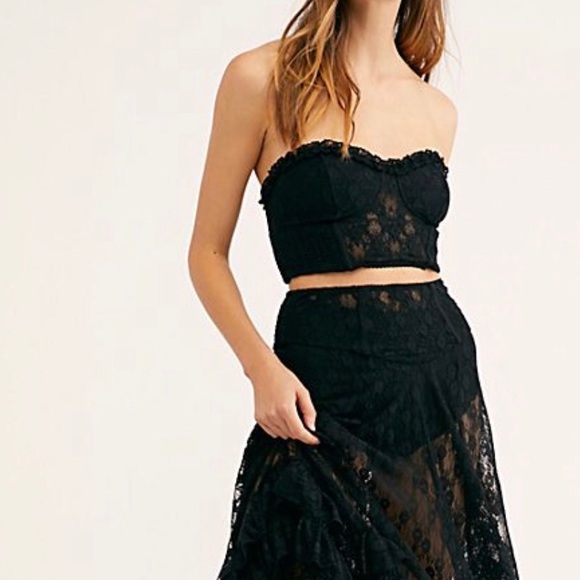 NWT RARE free people lace boho top and skirt set - Picture 2 of 7